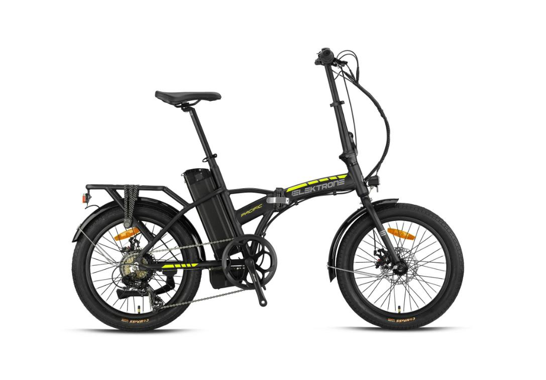 Elektrone Pasific 20 Hidrolik Dİsk Fren Katlanır E- Bike Mat Siyah Neon Sarı