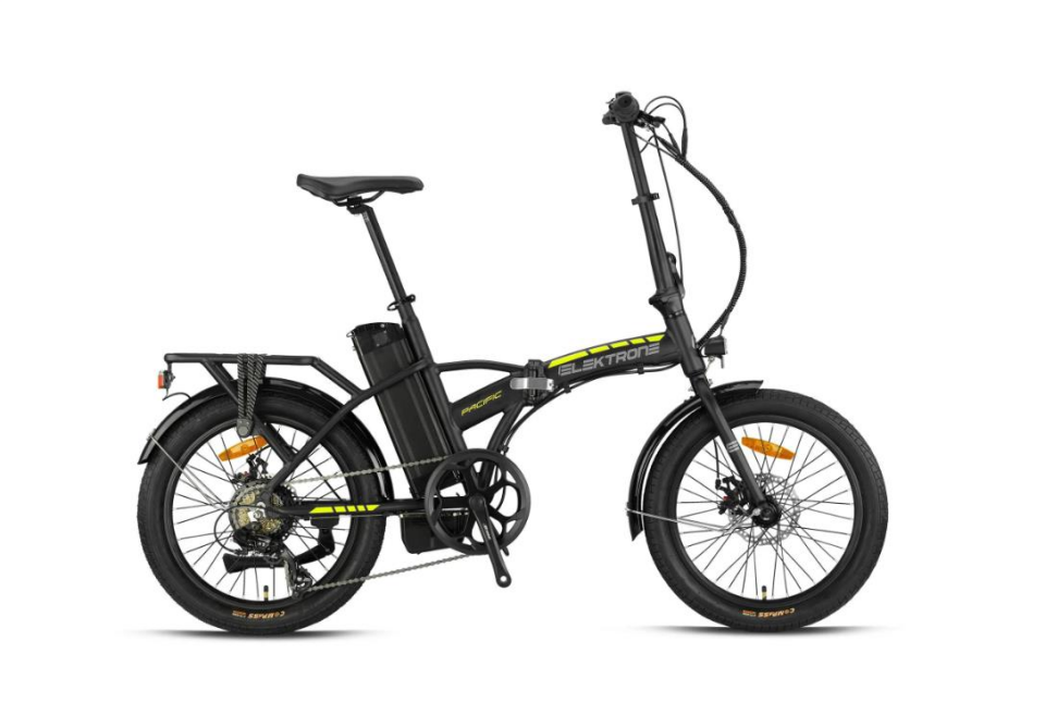 Elektrone Pasific 20 Hidrolik Dİsk Fren Katlanır E- Bike Mat Siyah Neon Sarı