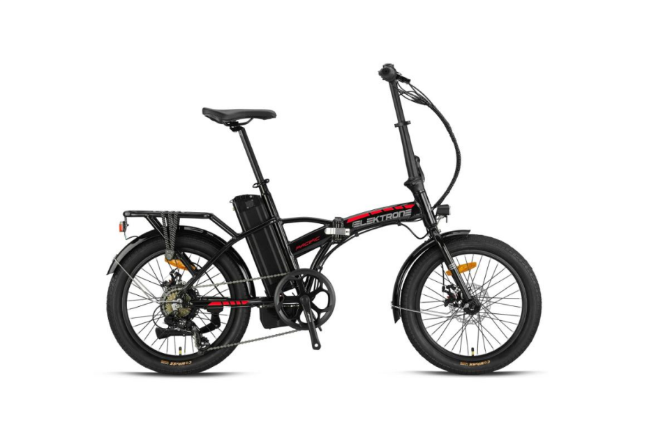Elektrone Pasific 20 Hidrolik Dİsk Fren Katlanır E- Bike Mat Siyah Kırmızı Füme