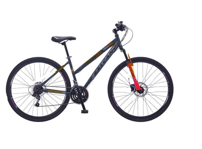 Salcano City Lily hidrolik Disk Fren 16''  Antrasit Gri Kırmızı Kadın Şehir Bisikleti