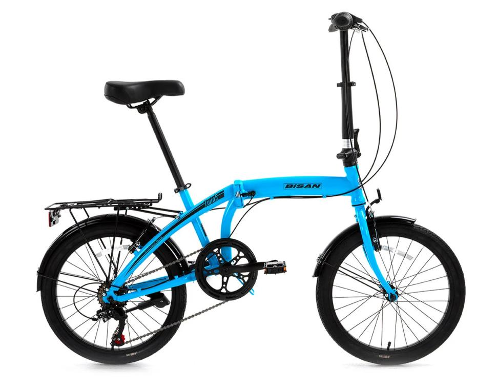 Bisan TWİN-S Katlanır Bisiklet 20 Jant Açık Mavi Siyah
