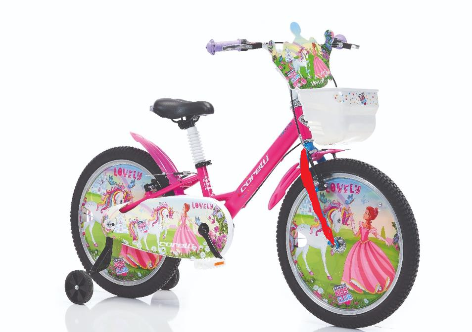 Corelli Lovely 20 Jant Pembe Kırmızı Kız Çocuk Bisikleti