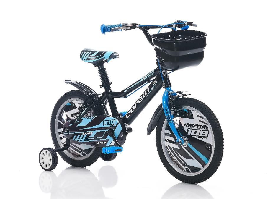 Corelli Raptor 20 Jant Siyah Mavi Beyaz Çocuk Bisiklet
