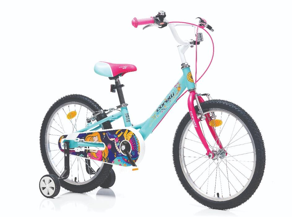 Corelli Moogıe 16 Jant Yeşil Pembe Mor Kız Çocuk Bisikleti