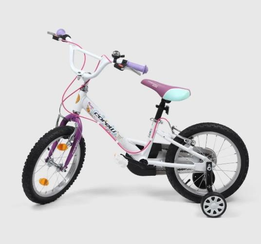 Corelli Moogıe 16 Jant Beyaz Pembe Mor Kız Çocuk Bisikleti