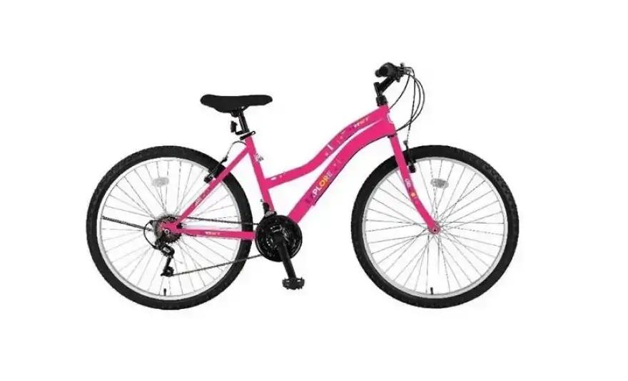 Ümit Explorer 24 Jant Pembe Siyah Kadın Dağ Bisikleti
