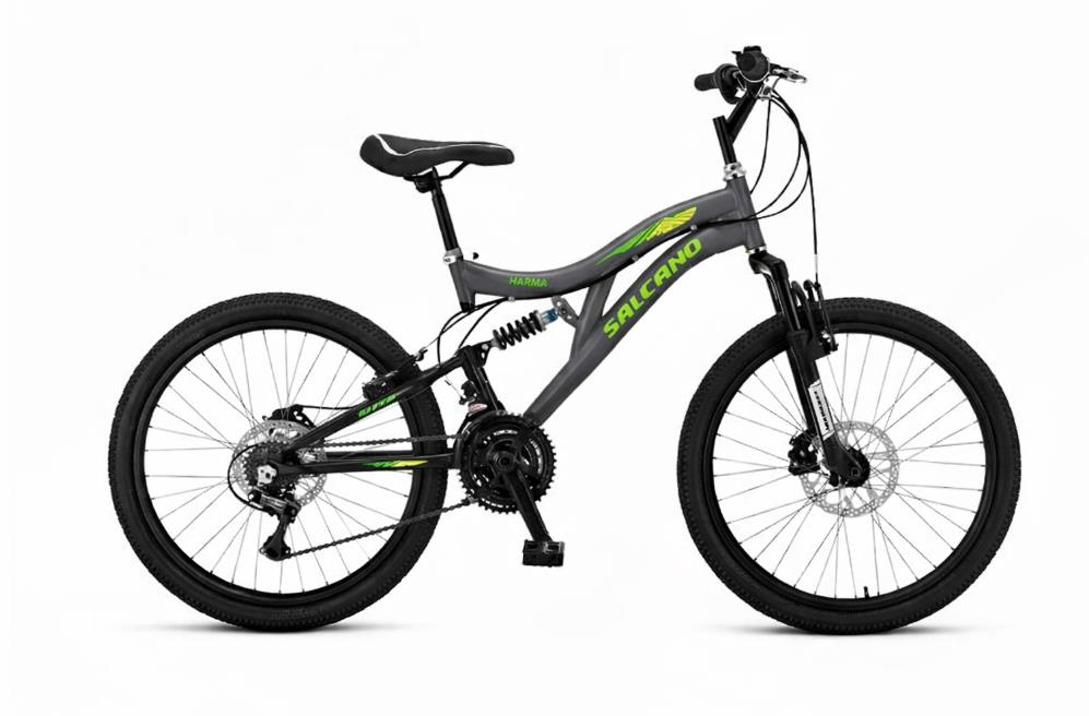 Salcano Hector 26 Mekanik Dİsk Fren 21 Vites Koyu Gri Sarı Yeşil Dağ Bisikleti