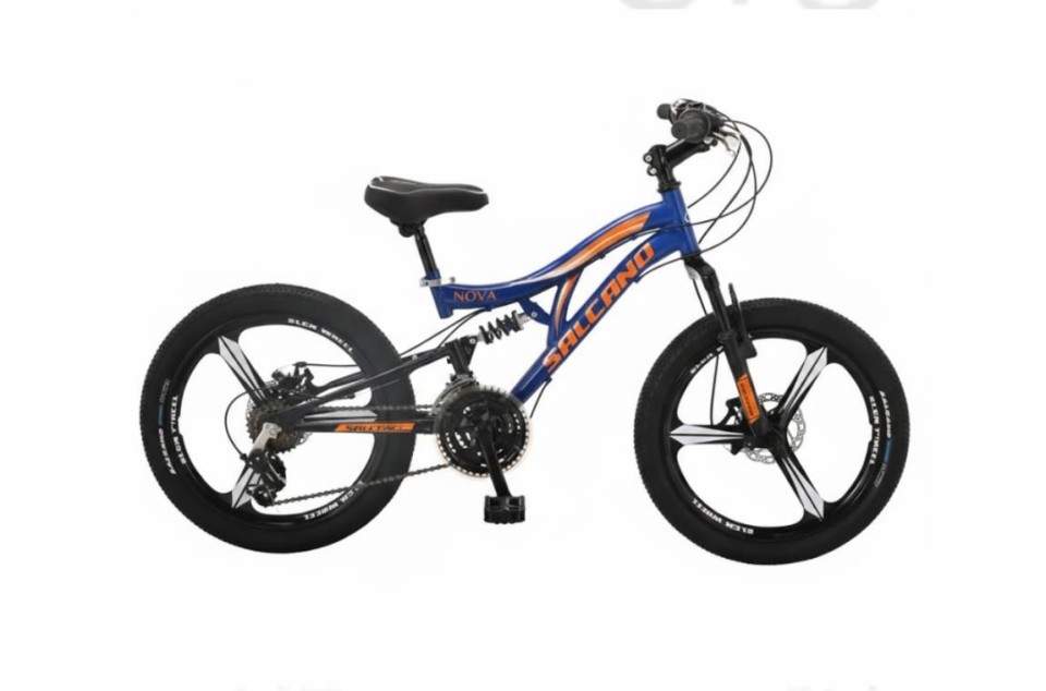 Salcano Nova 20 Md Monoblok Jant Lacivert Turuncu Sarı  Çocuk Bisikleti