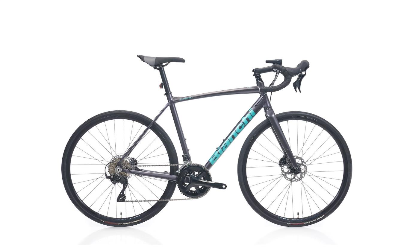 Bianchi Nirone 7 Disk 105 12S 48cm DARK GRAPHITE GLOSS/CKM METALIZE CELESTE GLOSS