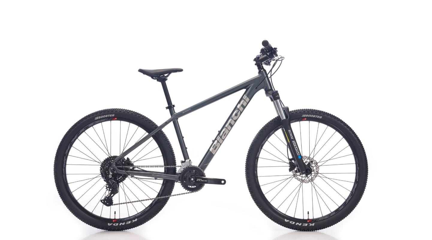 Bianchi Magma 27S CUES 2X9 Vites 43CM 27.5 Jant Koyu Gri Parlak Gümüş MTB Dağ Bisikleti