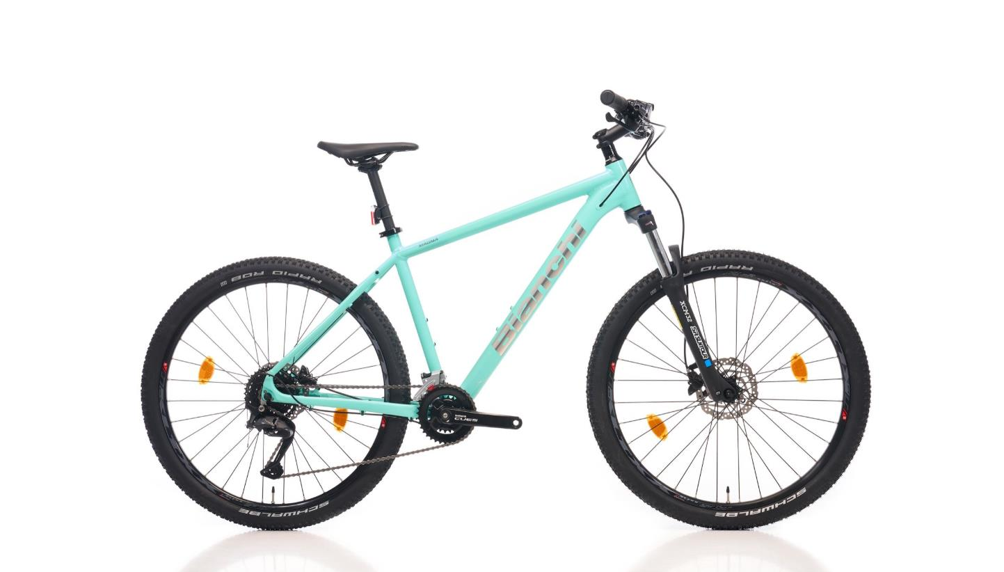 Bianchi Magma 27S CUES 2X9 Vites 48CM 27.5 Jant Parlak Celeste Parlak Gümüş MTB Dağ Bisikleti